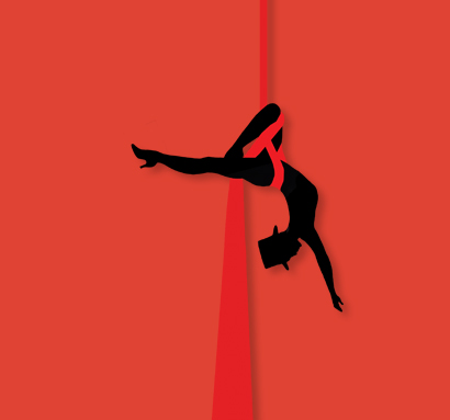 silhouette dans les airs